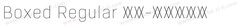Boxed Regular 粗体字体转换